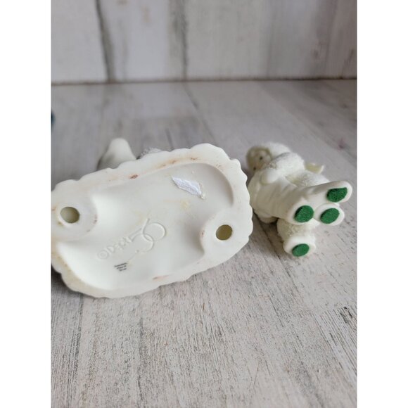 Dept 56 snow babies you are my lucky star polar bear Xmas figure set - Picture 7 of 7